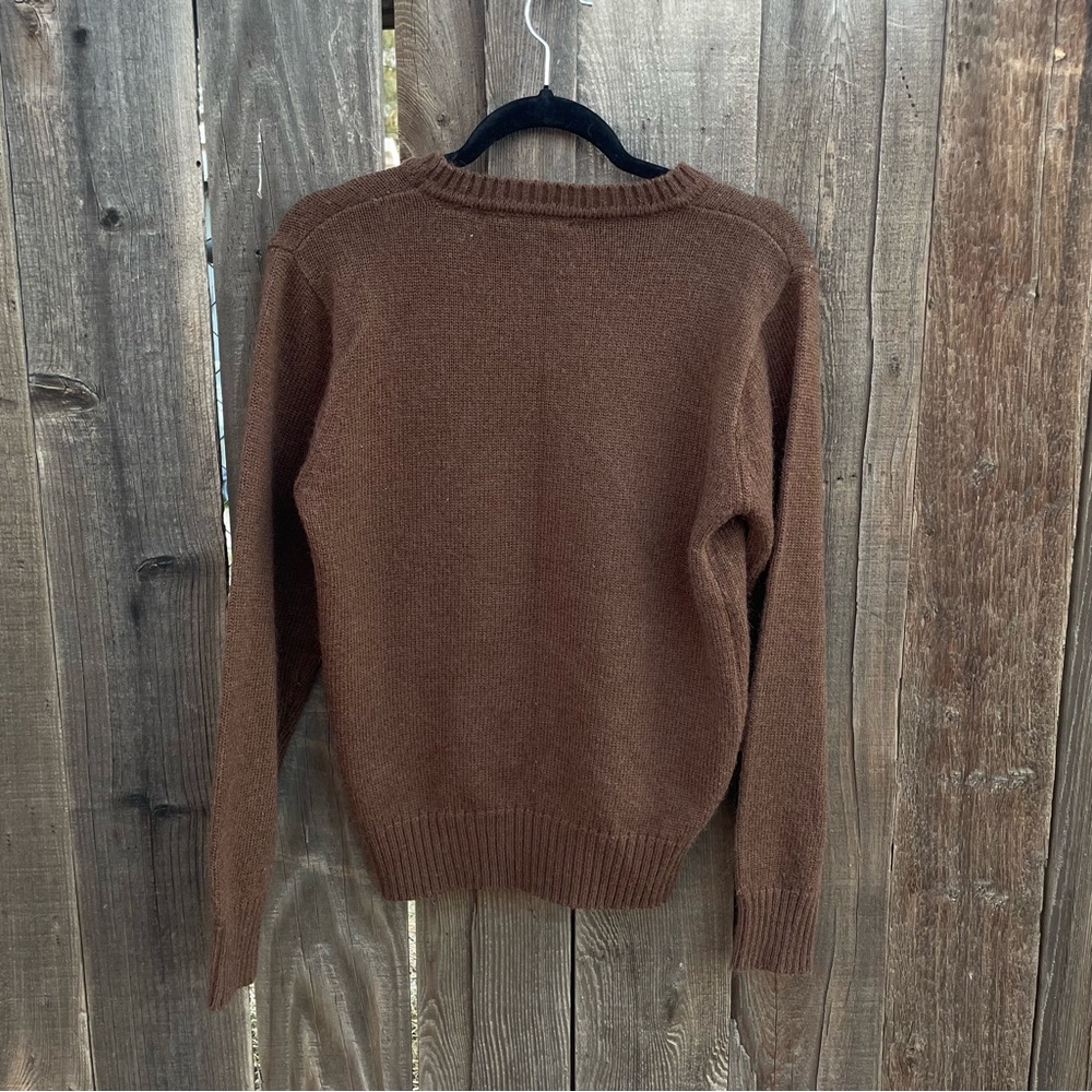 Vintage Upcycled Patchwork Brown Sweater - image 7